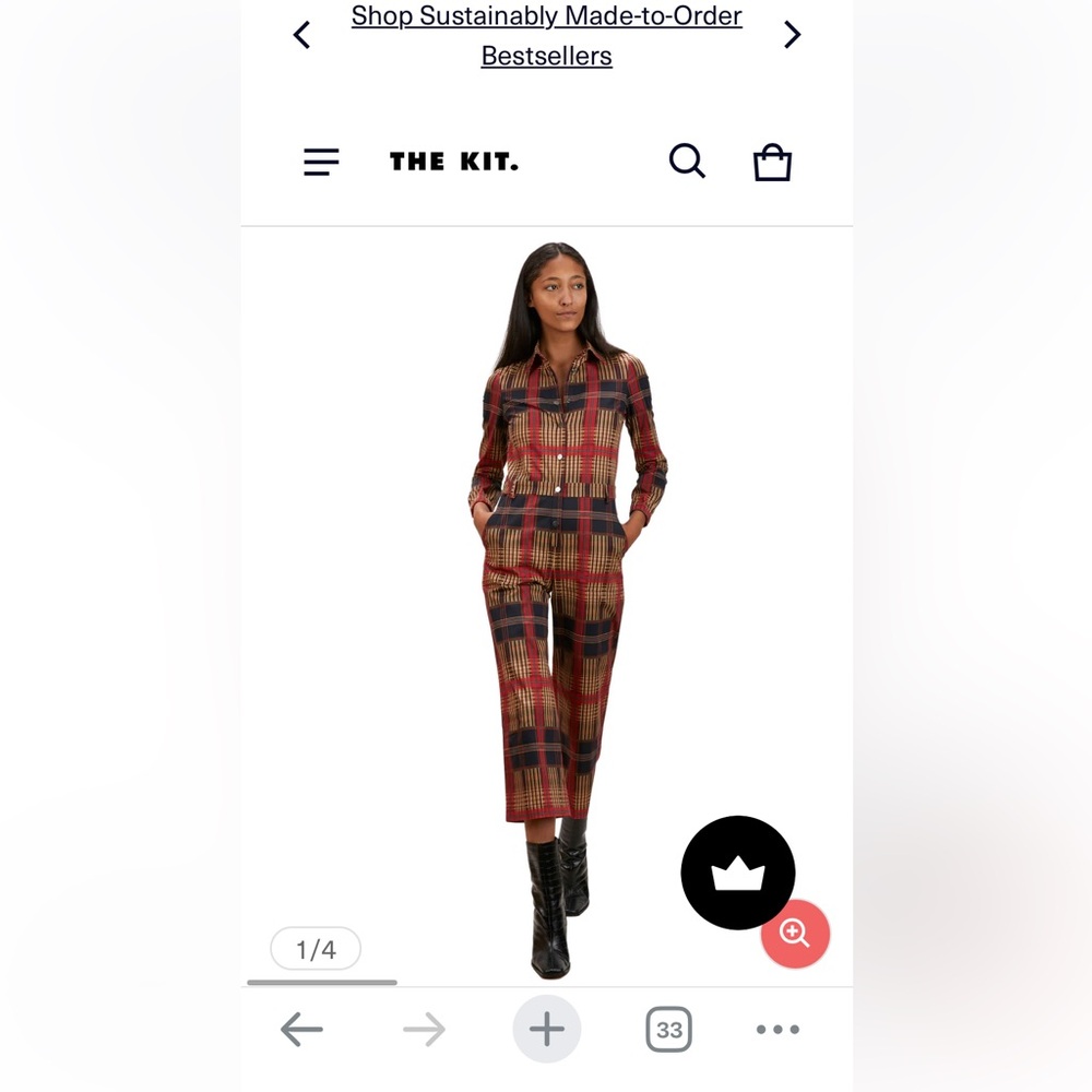 Plaid jumpsuit by The Kit
Size M